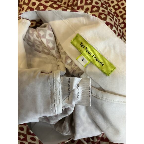 Tell Your Friends Red Viscose Trouser Size L - Picture 4 of 4